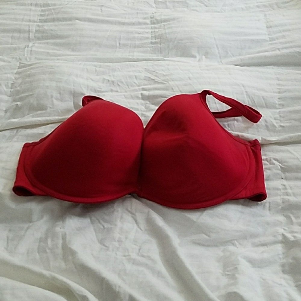 Cacique plunge underwire Christmas red 44DD